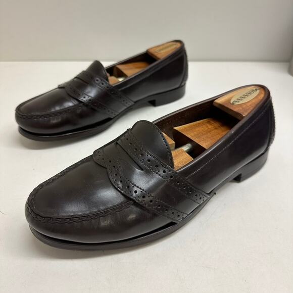 EUC Polo Ralph Lauren x Ansewn / Rancourt & Co Burgundy Loafer RESOLED USA 9 - Picture 6 of 13